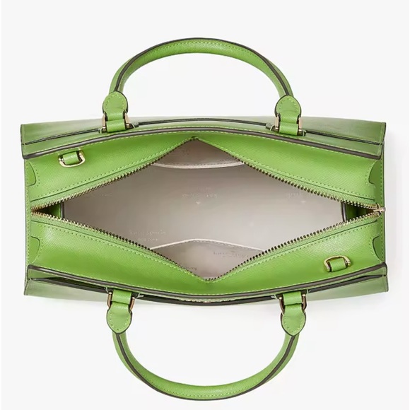 kate spade ♠️- $429 Madison Saffiano Leather Medium Satchel in Turtle Green, NWT - Picture 4 of 16